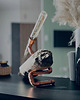 lampy stołowe Designerska lampa industrialna miedziana z drewnem UNIKAT