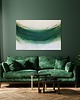 obrazy Abstrakcja  "Emerald"  80x120 cm- zielony obraz abstrakcyjny do salonu