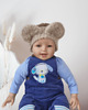 czapki dziecięce Opaska handmade Mysz