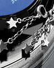 kolczyki srebrne Srebrne kolczyki mini Gwiazdki Rockstar, black and white