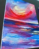 obrazy Abstrakcja Morze i Niebo Komplet 2 Obrazów Zachód Słońca 35x50