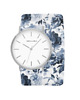 zegarki damskie Zegarek damski wiązany - Floral touch - Tarcza Srebrna
