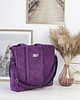 torby na ramię Sztruksowa torba shopper fiolet