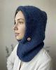 czapki damskie Delikatna balaclava kominiarka kaptur czapka alpaka merino ręczna robota