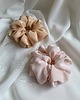 gumki do włosów 2 jedwabne gumki scrunchies Pink Rose i Peach - 3 rozmiary
