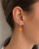 kolczyki z masy plastycznej Zestaw kolczyków mandarynkowych 3w1, mix & match, biżuteria owocowa handmade