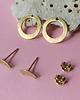 kolczyki pozłacane Kolczyki DOUBLE RINGS, srebro 925 pokryte 24K złotem