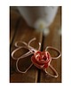 chokery Brzoskwiniowy mini  jedwabny choker