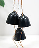 Ozdoby na ścianę Ceramiczne dzwonki choinkowe - noir