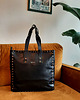 torby na ramię Shopper "Night" czarna satynowa skóra SAMPLE SALE