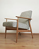 fotele Fotel Lisek PRL, Fotel 300-190, Po renowacji, Olejowane drewno