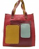 torby na ramię Torebka damska shopper, pojemna, skórzana ze skrawków kolorowa OLIVKA