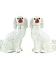 figurki i rzeźby Ceramiczne pieski kominkowe - Spaniele, styl Staffordshire, Anglia