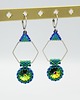 kolczyki - inne Geometric wings green
