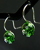 kolczyki swarovski Malutkie kolczyki kryształ Swarovski Fern Green Rondelles