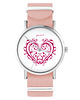 zegarki damskie Zegarek - Serce ornamentowe - brzoskwiniowy róż