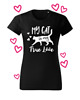 t-shirt damskie Koszulka T-shirt "My Cat is my true Love" Folia Flex/ Czarna