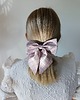 spinki i klamry do włosów Kokarda spinka klamra jedwabna lavender check 100% jedwabna 22 momme