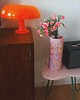 wazony Wazon na duże kwiaty, różowy, kolorowe lastryko, wys. 30 cm