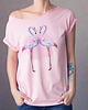 t-shirt damskie Flamingi Jasnoróżowy Oversize