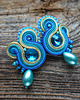 kolczyki soutache Etniczne  kolczyki soutache z chwostami