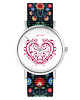 zegarki damskie Zegarek - Serce ornament - folk czarny, nato