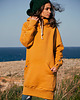 bluza z kapturem damska Bluza LUZAK musztardowy