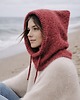 czapki damskie Delikatna balaclava kominiarka kaptur czapka alpaka jedwab ręczna robota