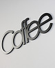 Ozdoby na ścianę Napis na ścianę 3D Coffee czarny 51cm