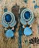 kolczyki soutache turkus - kolczyki sutasz