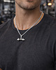 biżuteria męska SZTANGA męski naszyjnik- srebro, złoto