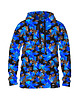 bluzy męskie Męska Bluza z kapturem DR.CROW Blue Leaves