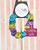gumki do włosów S wąska gumka jedwabna do włosów jedwab naturalny scrunchie tęczowa