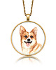 wisiory Medalion okrągły WELSH CORGI rasowy pies