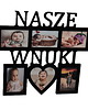 ramki na zdjęcia Multirama ramka na zdjęcia z napisem Nasze Wnuki 6 zdjęć serce dzień Babci