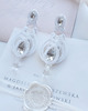 Biżuteria ślubna Kandelabry Swarovski - śnieżne kolczyki sutasz