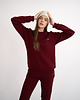 bluza bez kaptura damska Bluza Burgundy