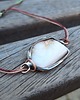 bransoletki wire wrapping Surowy opal na lato  - bransoletka sznurkowa
