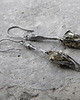 kolczyki wire wrapping Surowe piryty - kolczyki