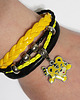 bransoletki - inne Bransoletka - Tygrysek - rzemienie, żółty, czarny