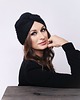 czapki damskie Ręcznie robiony turban kolor czarny