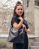 torby na ramię Czarna boho bag z ekoskóry