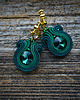 klipsy Zielone  klipsy soutache