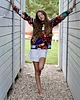 bluza z kapturem damska Bluza z kapturem modern art