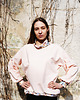 bluza bez kaptura damska Bluza Brzoskwiniowy Raj_2