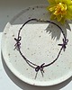 chokery Choker z hematytem kokardki