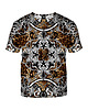 t-shirt damskie Damski T-shirt DR.CROW Hide Barocco Brown