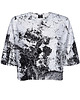 t-shirt damskie DR.CROW T-shirt Krótki CROP Marble Grey