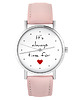 zegarki damskie Zegarek - It is always time, red - pudrowy róż