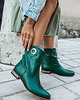 botki damskie SKÓRZANE BOTKI ZAPATO 270 ZIELONY